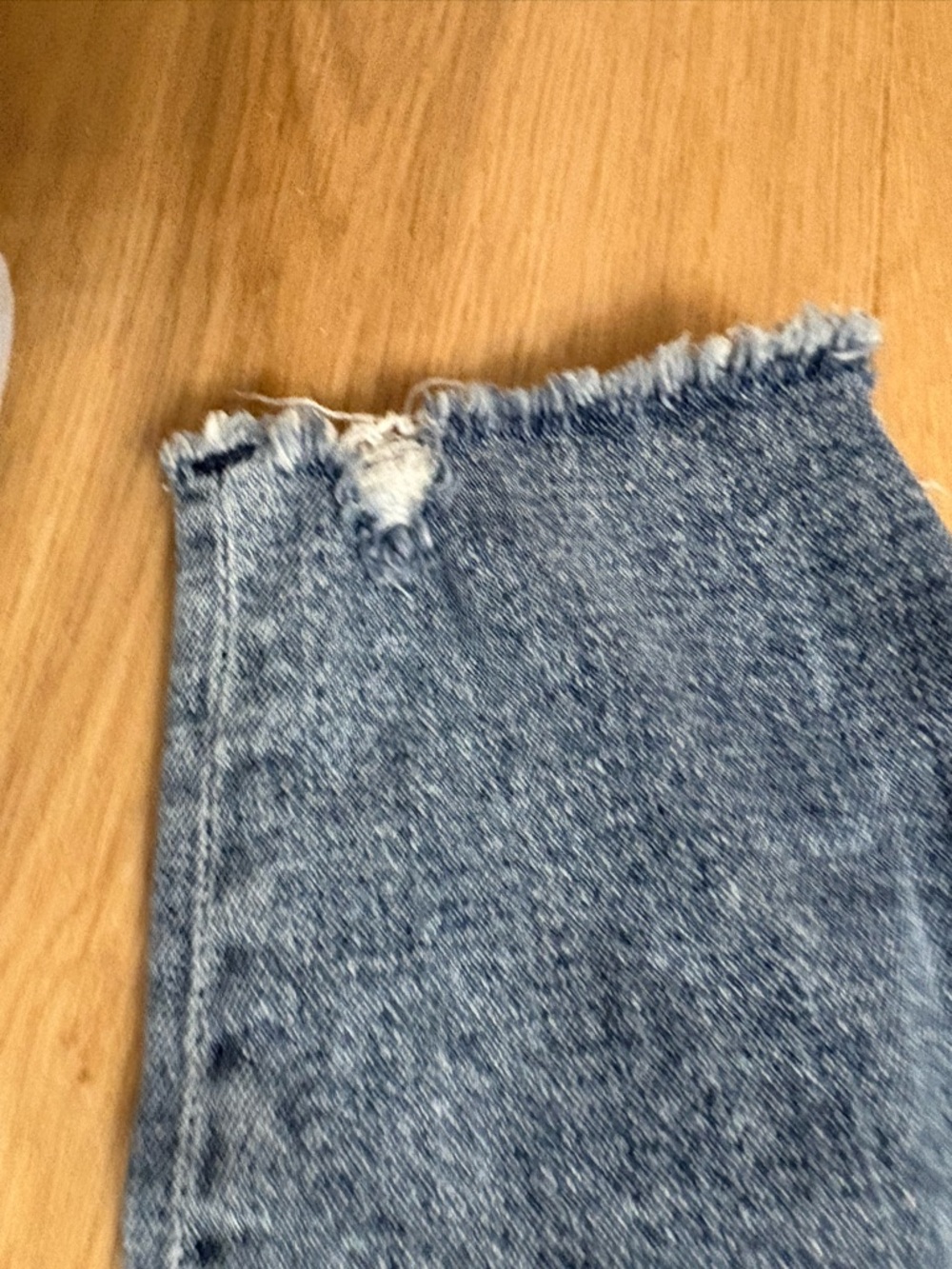 LOFT Indigo Distressed High-Rise Skinny Jeans - Picture 9 of 15